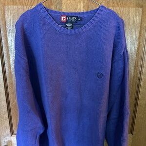 Chaps Purple crew neck sweater.  Size XL.